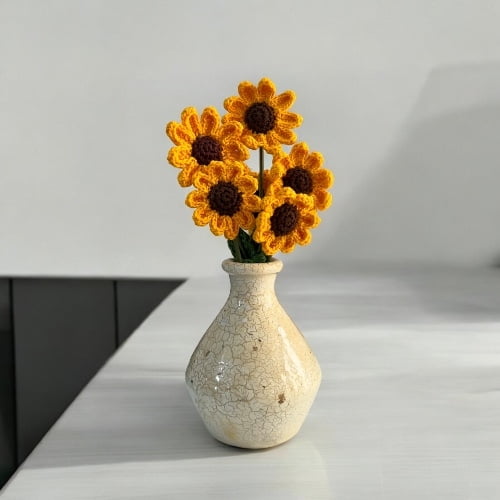 Crochet Small Sunflower (Bunch of 6) Crochet Small Sunflower (Bunch of 6)