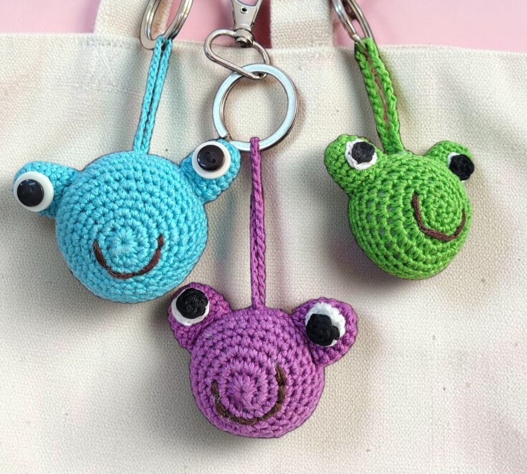 Crochet Frog Key Chain | Eco‑Friendly Handmade Accessory