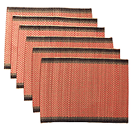 Red Honey Comb Table Mat (Set of 6)