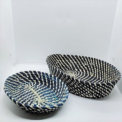 Blue Shallow Basket