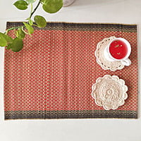 Red Honey Comb Table Mat (Set of 6)