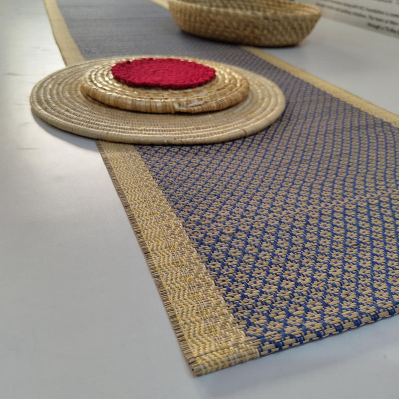 Blue Honey Comb Runner Blue Honey Comb Runner