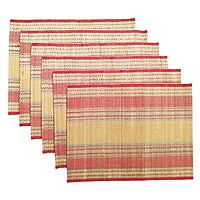 Yellow Base & Red Table Mat (Set of 6)