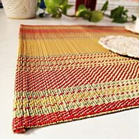 Yellow Base & Red Table Mat (Set of 6)