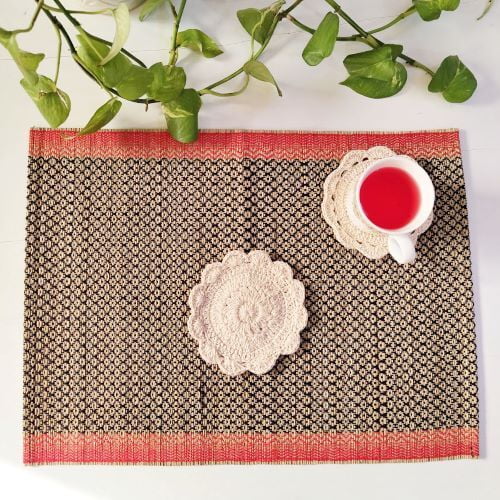 Black Honey Comb Table Mat (Set of 6) Black Honey Comb Table Mat (Set of 6)