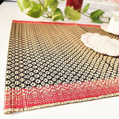 Black Honey Comb Table Mat (Set of 6)