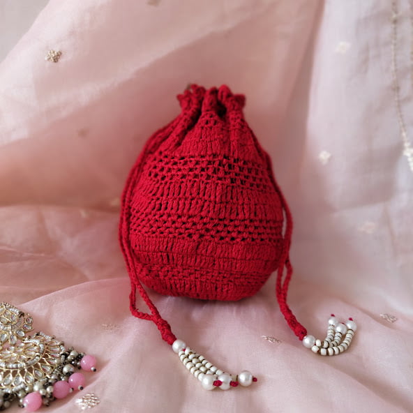 Crochet Potli Bags Crochet Potli Bags