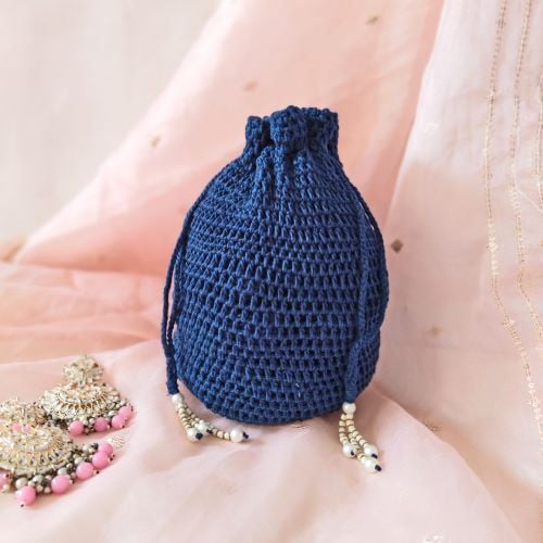 Zardozi Crochet Potli Bags Zardozi Crochet Potli Bags
