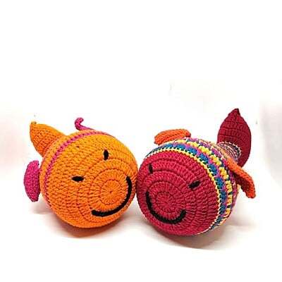 Crochet Stripe Rattle Fish
