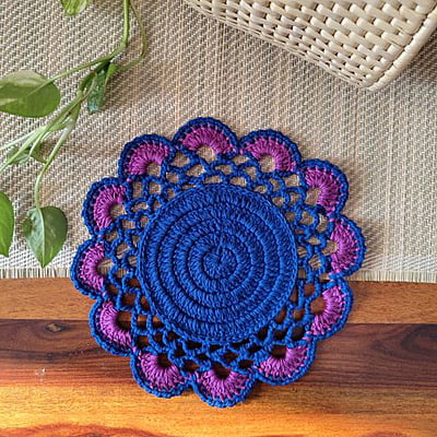 Crochet Double Colour Trivet