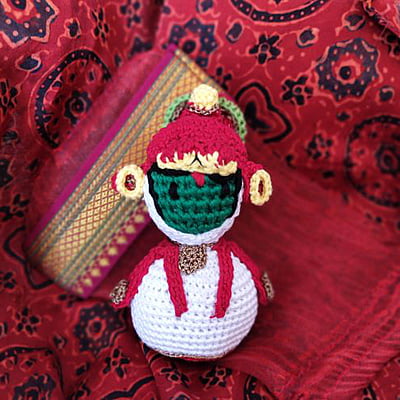 Crochet Kathakali Miniature Doll