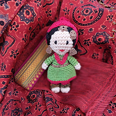 Crochet Kashmiri Miniature Doll