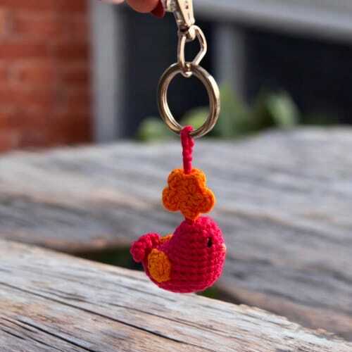 Crochet Bird Key Chain Crochet Bird Key Chain